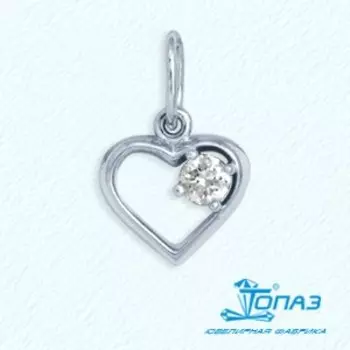 Подвеска с фианитом Линии Любви