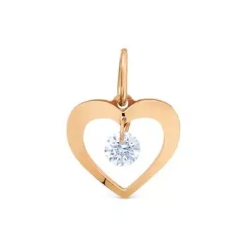 Подвеска с фианитом Линии Любви