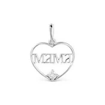 Подвеска с фианитом Линии Любви