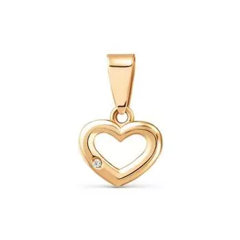 Подвеска с фианитом Линии Любви