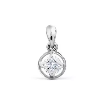 Подвеска с фианитом Линии Любви