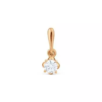 Подвеска с фианитом Линии Любви