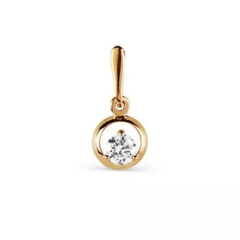 Подвеска с фианитом Линии Любви