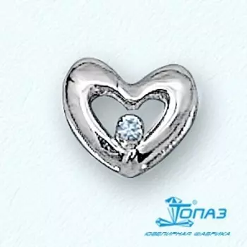 Подвеска с фианитом Линии Любви