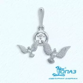 Подвеска с фианитом Линии Любви