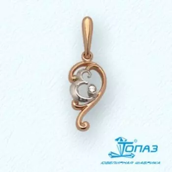 Подвеска с фианитом Линии Любви