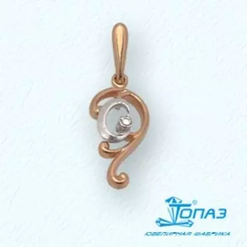 Подвеска с фианитом Линии Любви