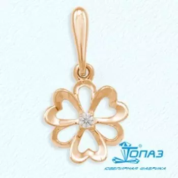 Подвеска с фианитом Линии Любви