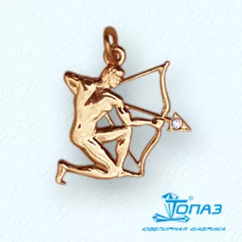 Подвеска с фианитом Линии Любви