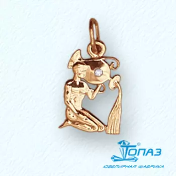 Подвеска с фианитом Линии Любви