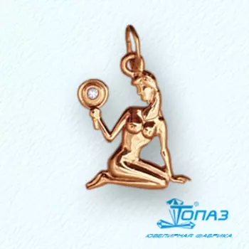 Подвеска с фианитом Линии Любви