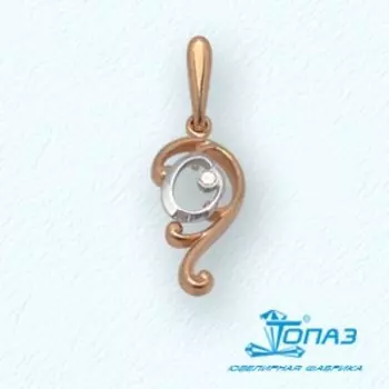 Подвеска с фианитом Линии Любви