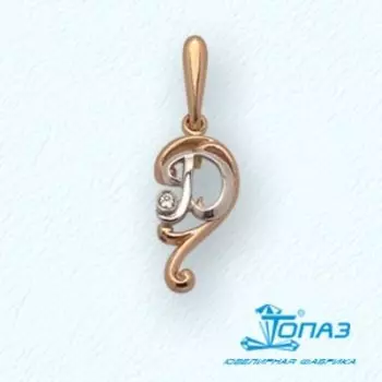 Подвеска с фианитом Линии Любви