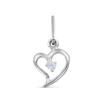 Подвеска с фианитом Линии Любви