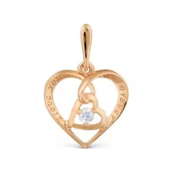 Подвеска с фианитом Линии Любви