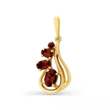 Подвеска с гранатами Линии Любви