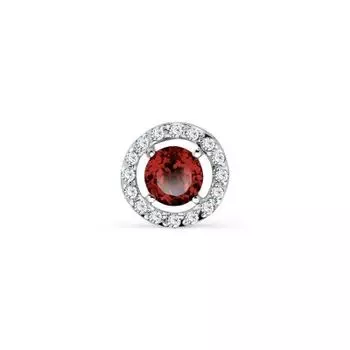 Подвеска с гранатом и фианитами Линии Любви