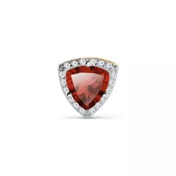 Подвеска с гранатом и фианитами Линии Любви