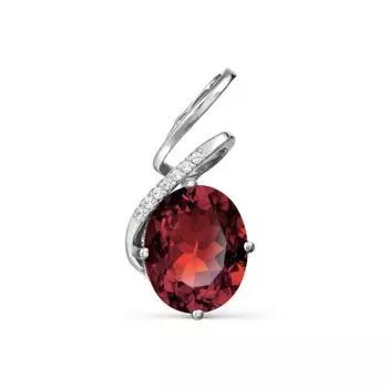 Подвеска с гранатом и фианитами Линии Любви