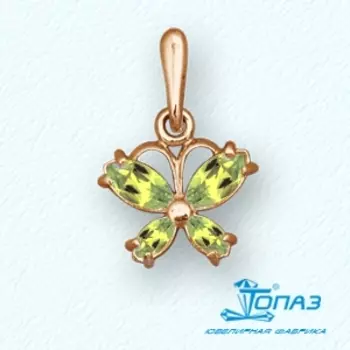 Подвеска с хризолитами Линии Любви