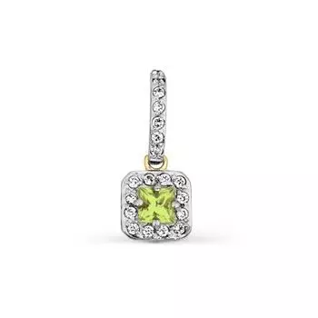 Подвеска с хризолитом и фианитами Линии Любви