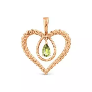 Подвеска с хризолитом Линии Любви