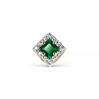 Подвеска с изумрудом и бриллиантами Линии Любви