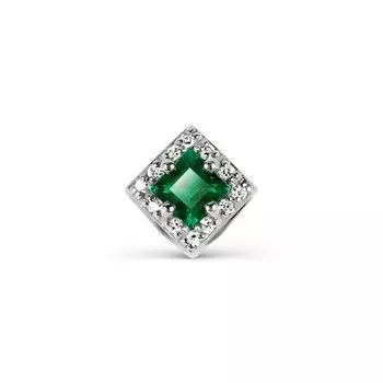 Подвеска с изумрудом и бриллиантами Линии Любви