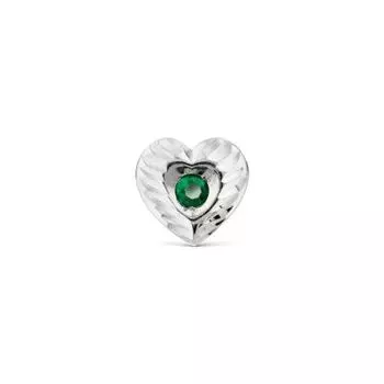 Подвеска с изумрудом и бриллиантом Линии Любви