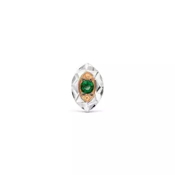Подвеска с изумрудом и бриллиантом Линии Любви