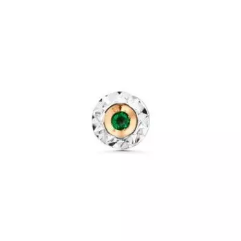 Подвеска с изумрудом и бриллиантом Линии Любви