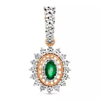 Подвеска с изумрудом Линии Любви