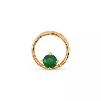 Подвеска с изумрудом Линии Любви