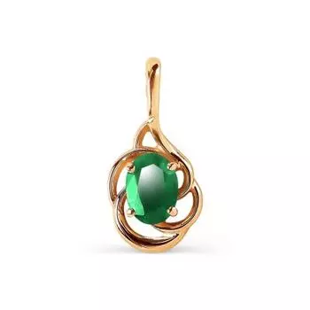 Подвеска с изумрудом Линии Любви