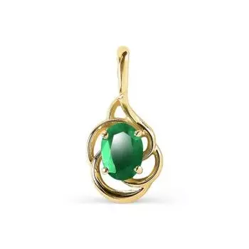 Подвеска с изумрудом Линии Любви