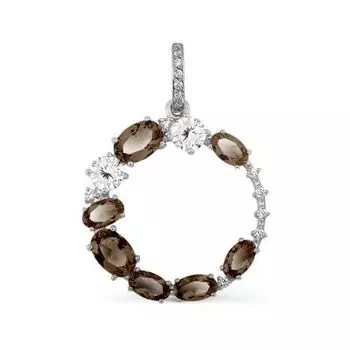 Подвеска с раухтопазами и фианитами Линии Любви