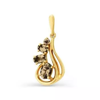 Подвеска с раухтопазами Линии Любви