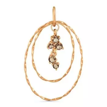 Подвеска с раухтопазами Линии Любви