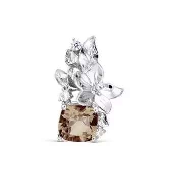 Подвеска с раухтопазом и фианитами Линии Любви