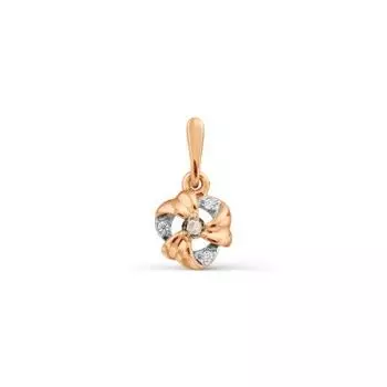 Подвеска с раухтопазом и фианитами Линии Любви