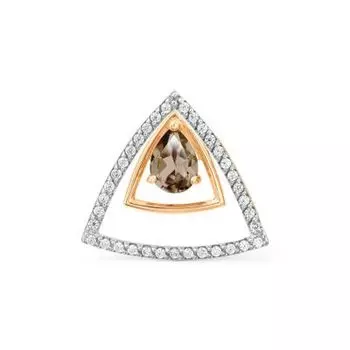 Подвеска с раухтопазом и фианитами Линии Любви