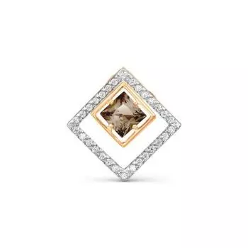 Подвеска с раухтопазом и фианитами Линии Любви