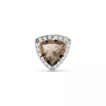 Подвеска с раухтопазом и фианитами Линии Любви