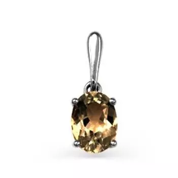 Подвеска с раухтопазом Линии Любви