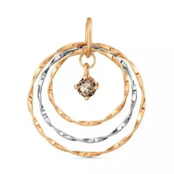 Подвеска с раухтопазом Линии Любви