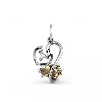 Подвеска с раухтопазом Линии Любви