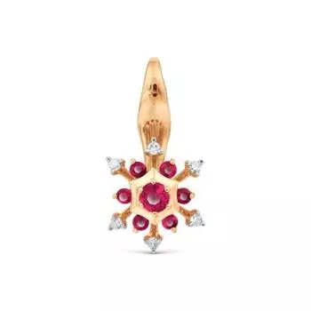 Подвеска с рубинами и бриллиантами Линии Любви
