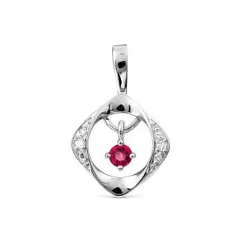 Подвеска с рубином и бриллиантами Линии Любви