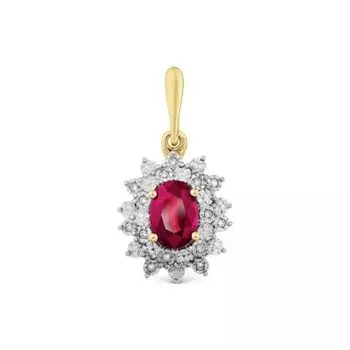 Подвеска с рубином и бриллиантами Линии Любви