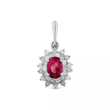 Подвеска с рубином и бриллиантами Линии Любви
